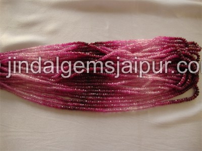 Ruby Shaded Faceted Roundelle